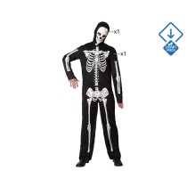 Verkleidung für Erwachsene Schwarz Skelett M/L