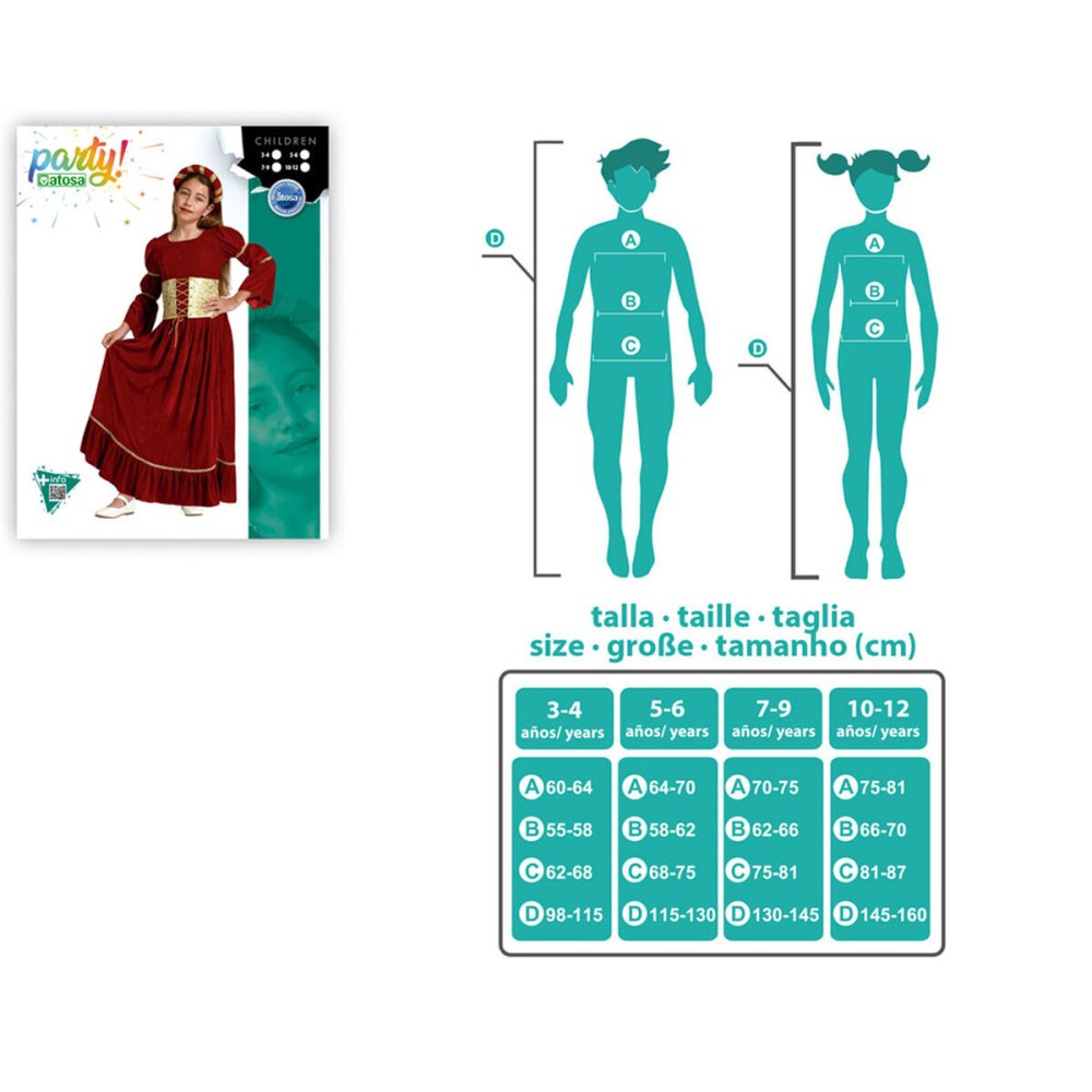 Costume for Children Medieval Queen