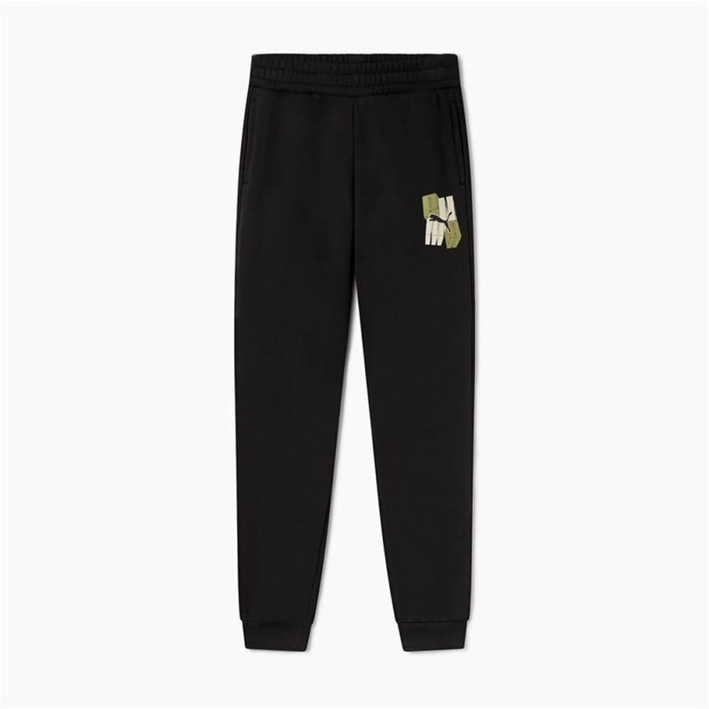 Trainingshose für Kinder Puma Essentials+ Graphic Schwarz