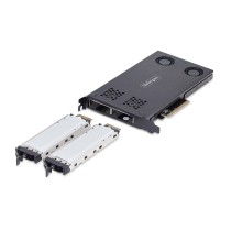 Festplatten-Adapter Startech 2M2-REMOVABLE-PCIE Schwarz