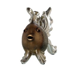 Deko-Figur Alexandra House Living Gold Kunststoff Fisch 13 x 18 x 25 cm