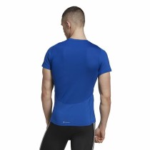 Herren Kurzarm-T-Shirt Adidas techfit Graphic  Blau