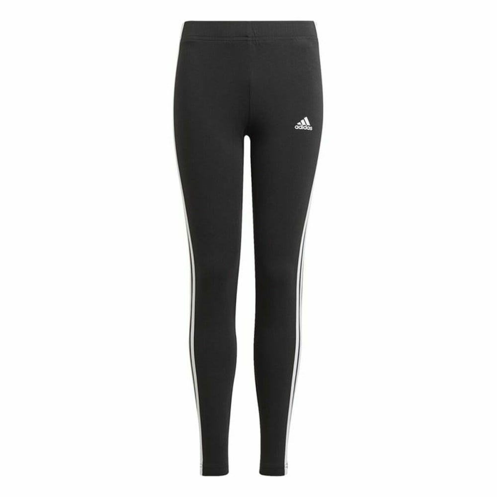 Leggings de Sport pour Enfants Adidas Essentials 3 Stripes Noir