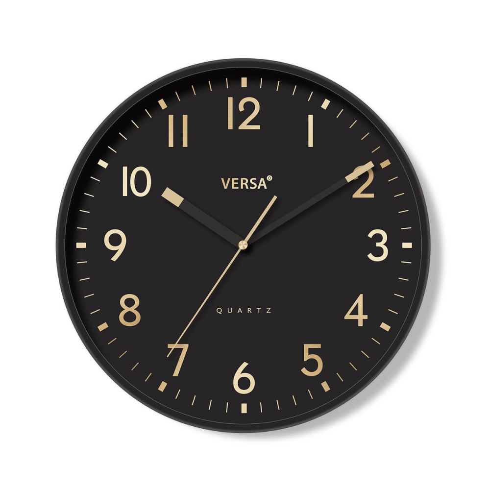 Wanduhr Versa Schwarz Kunststoff 4 x 30 x 30 cm