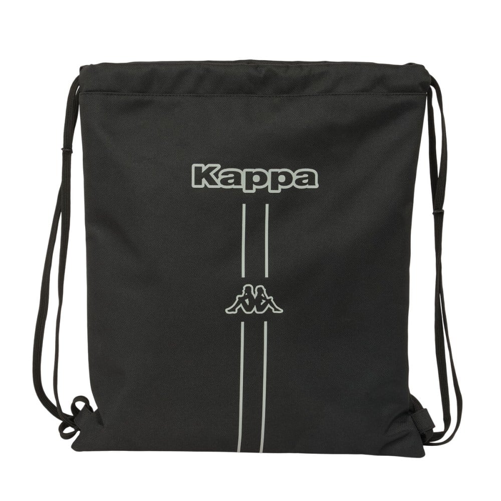 Rucksacktasche mit Bändern Kappa Dark Schwarz 35 x 40 x 1 cm