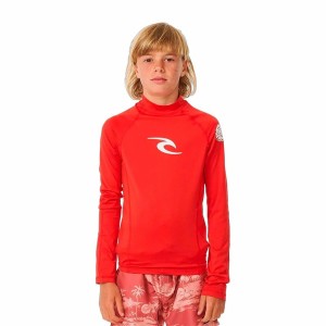 Bade-T-Shirt Rip Curl Wave Upf L/S Rot