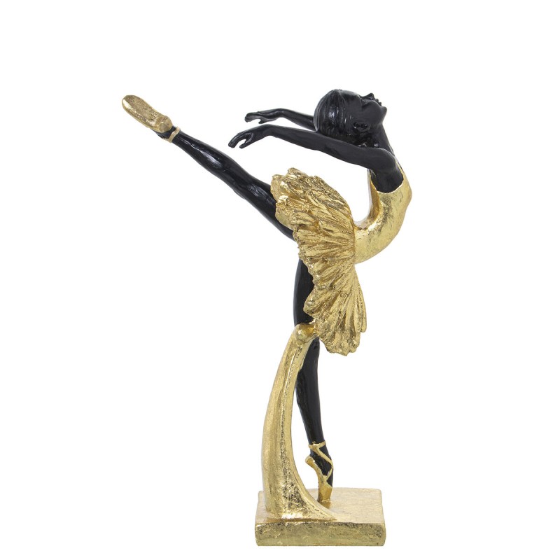 Deko-Figur Alexandra House Living Schwarz Gold Kunststoff Ballerina 14 x 18 x 26 cm