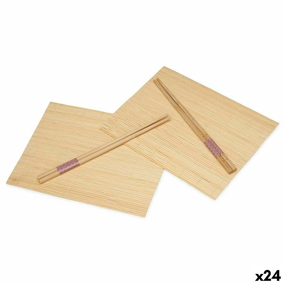 Sushi-Set Kinvara BM-001 Holz Bambus 24 x 18 cm 24 x 0,5 x 0,5 cm (24 Stück)
