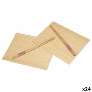 Sushi-Set Kinvara BM-001 Holz Bambus 24 x 18 cm 24 x 0,5 x 0,5 cm (24 Stück)