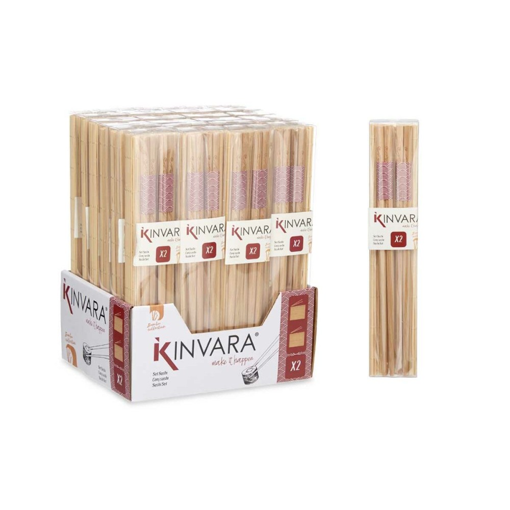 Sushi-Set Kinvara BM-001 Holz Bambus 24 x 18 cm 24 x 0,5 x 0,5 cm (24 Stück)
