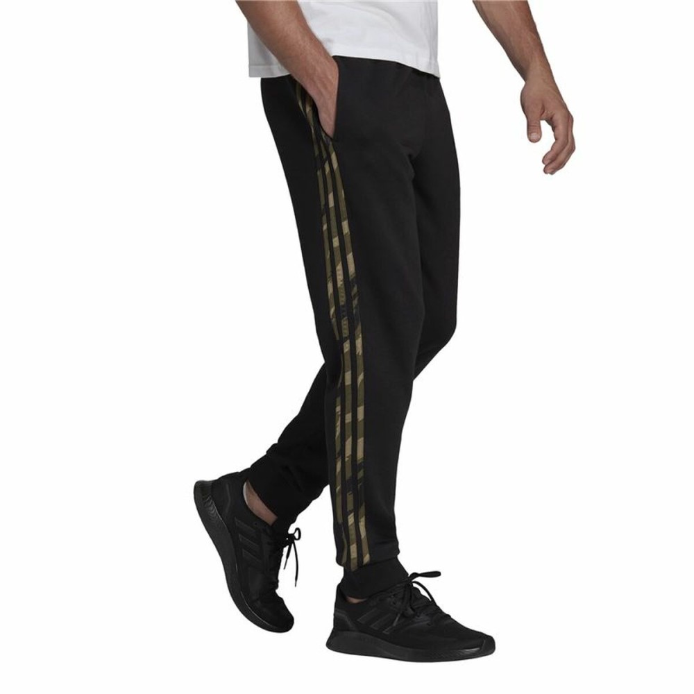 Long Sports Trousers Adidas Essentials Camo Print Black Men