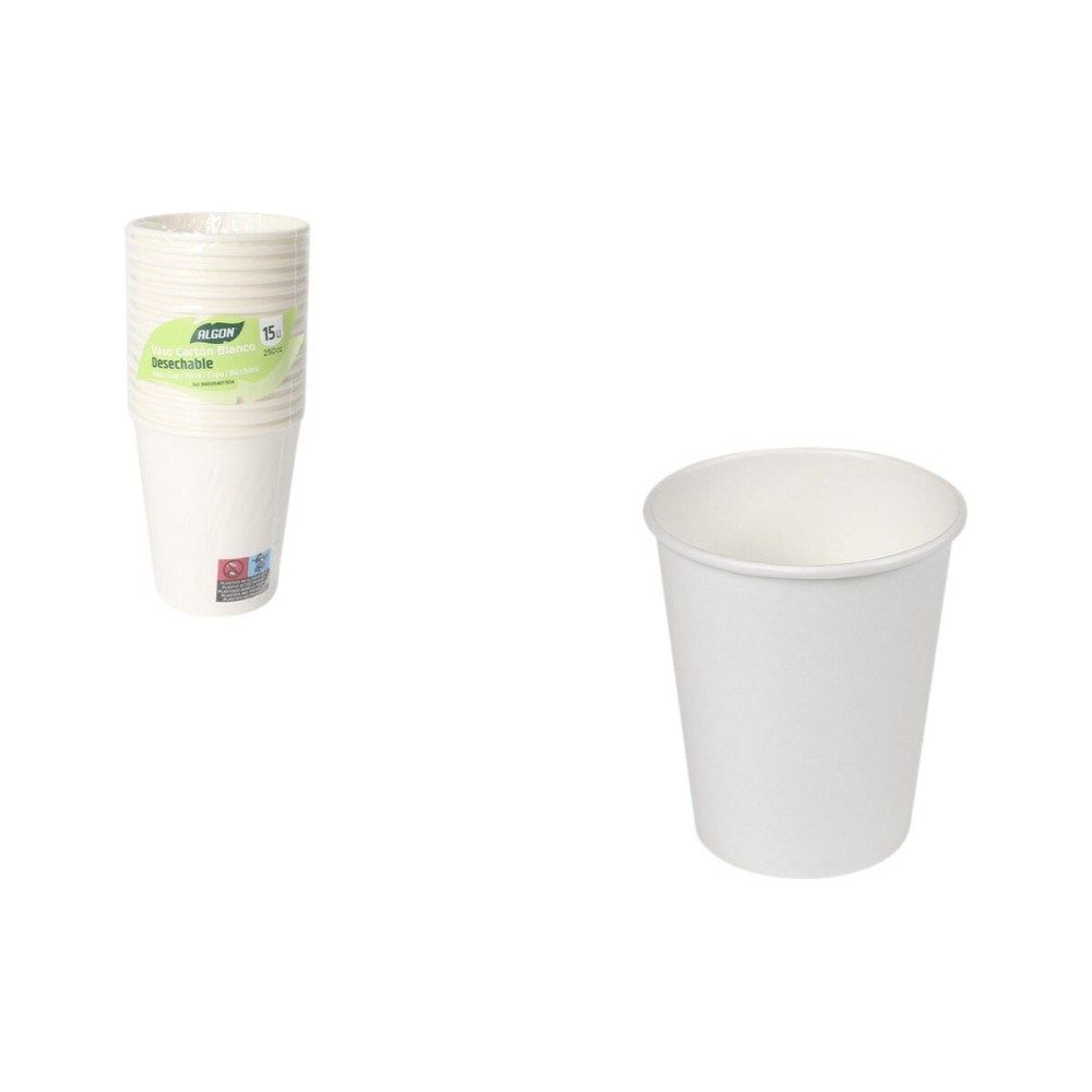 Set de Verres Inde Blanc 250 ml 15 Pièces (24 Unités)