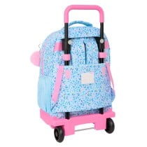 Schulrucksack mit Rädern Vicky Martín Berrocal Paraíso Blau Rosa 33 x 45 x 22 cm