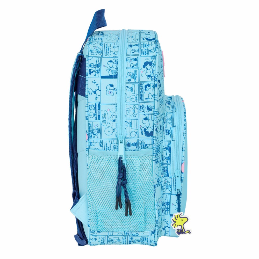 School Bag Snoopy Love Blue 32 x 38 x 12 cm