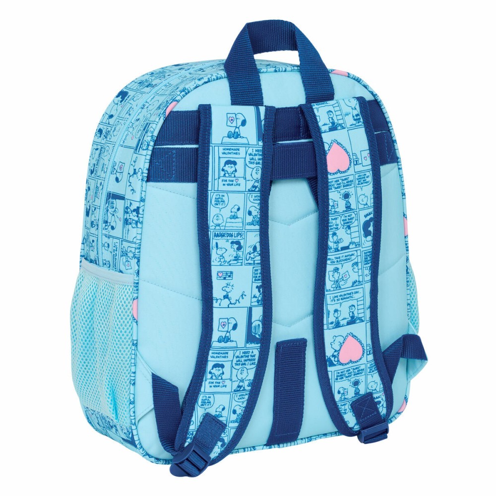 School Bag Snoopy Love Blue 32 x 38 x 12 cm