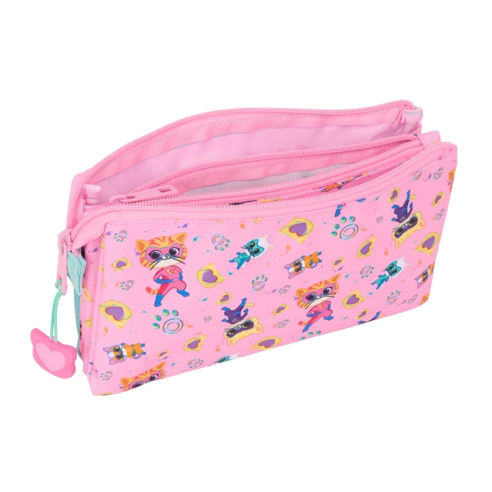 Holdall SuperKitties Pink Turquoise 22 x 12 x 3 cm