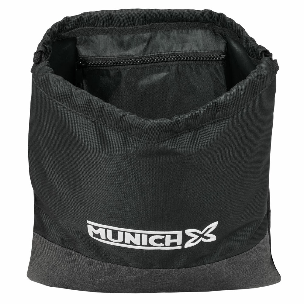 Sac à dos serré par des ficelles Munich Topo Noir 35 x 40 x 1 cm