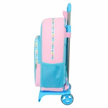 Cartable à roulettes Benetton Unique Rose Turquoise 30 x 46 x 14 cm