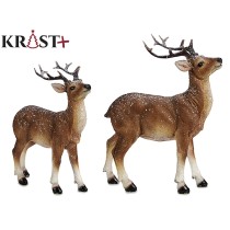Weihnachtsschmuck Krist+ C07-59360WX-1 Weiß Braun 8,5 x 21 x 17 cm