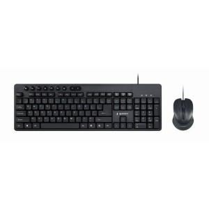 Tastatur mit Maus GEMBIRD KBS-UM-04 Schwarz Schwarzweiß QWERTY Qwerty US