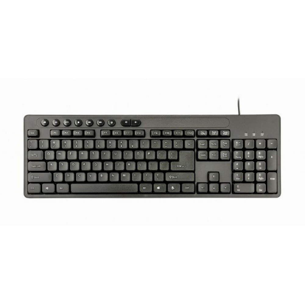 Tastatur mit Maus GEMBIRD KBS-UM-04 Schwarz Schwarzweiß QWERTY Qwerty US