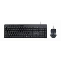 clavier et souris GEMBIRD KBS-UM-04 Noir Monochrome QWERTY Qwerty US