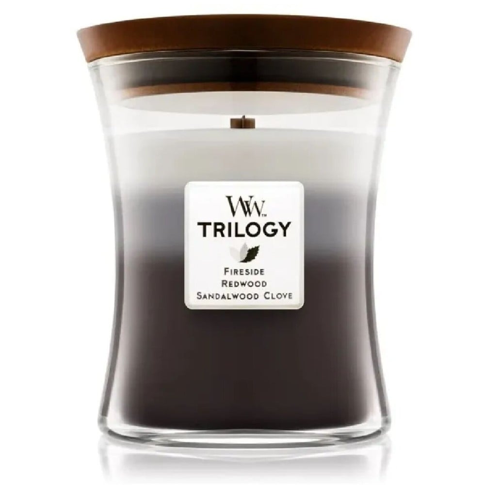 Duftkerze Woodwick Trilogy Medium Warm Woods
