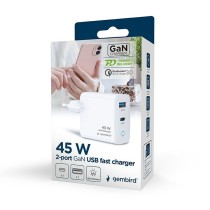 Wandladegerät GEMBIRD TA-UC-PDQC45L-W-01 Weiß 45 W