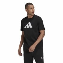 Herren Kurzarm-T-Shirt Adidas Future Icons Logo Schwarz