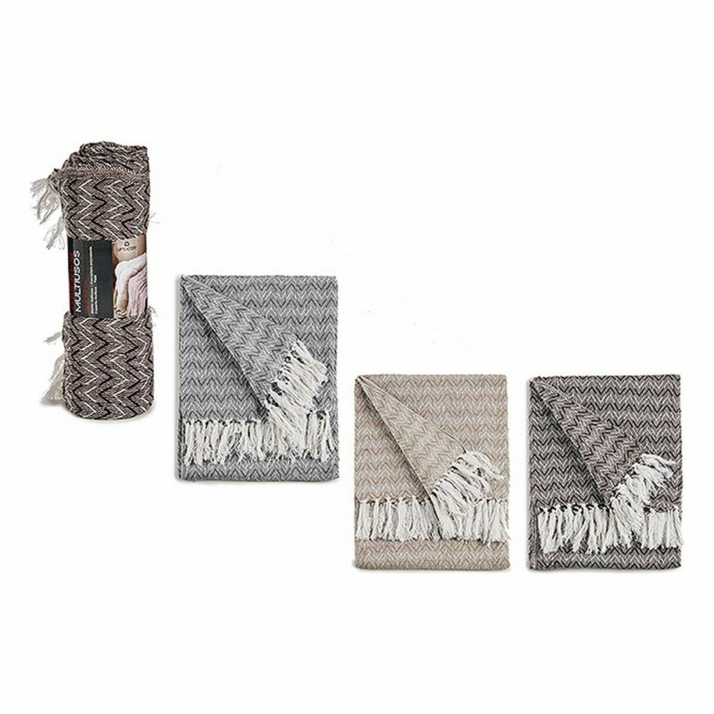 Housse de canapé ITEM NO.25 PLAIDS Marron Gris Naturel 160 x 130 cm Epis (12 Unités)