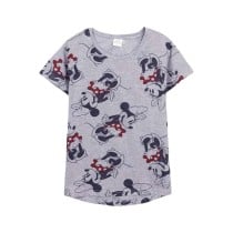 Damen Kurzarm-T-Shirt Minnie Mouse Grau