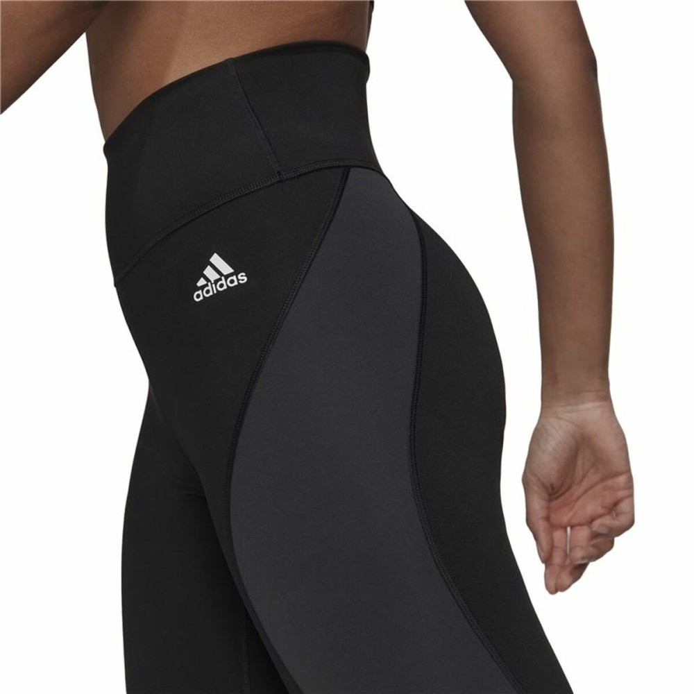 Leggings de Sport pour Femmes Adidas 7/8 Essentials Hiit Colorblock Noir