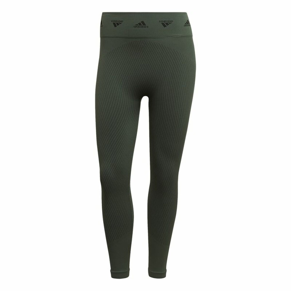 Leggings de Sport pour Femmes Adidas Aeroknit Branded 7/8 Tight Vert