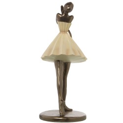 Deko-Figur Alexandra House Living Beige Gold Kunststoff Ballerina 13 x 17 x 30 cm