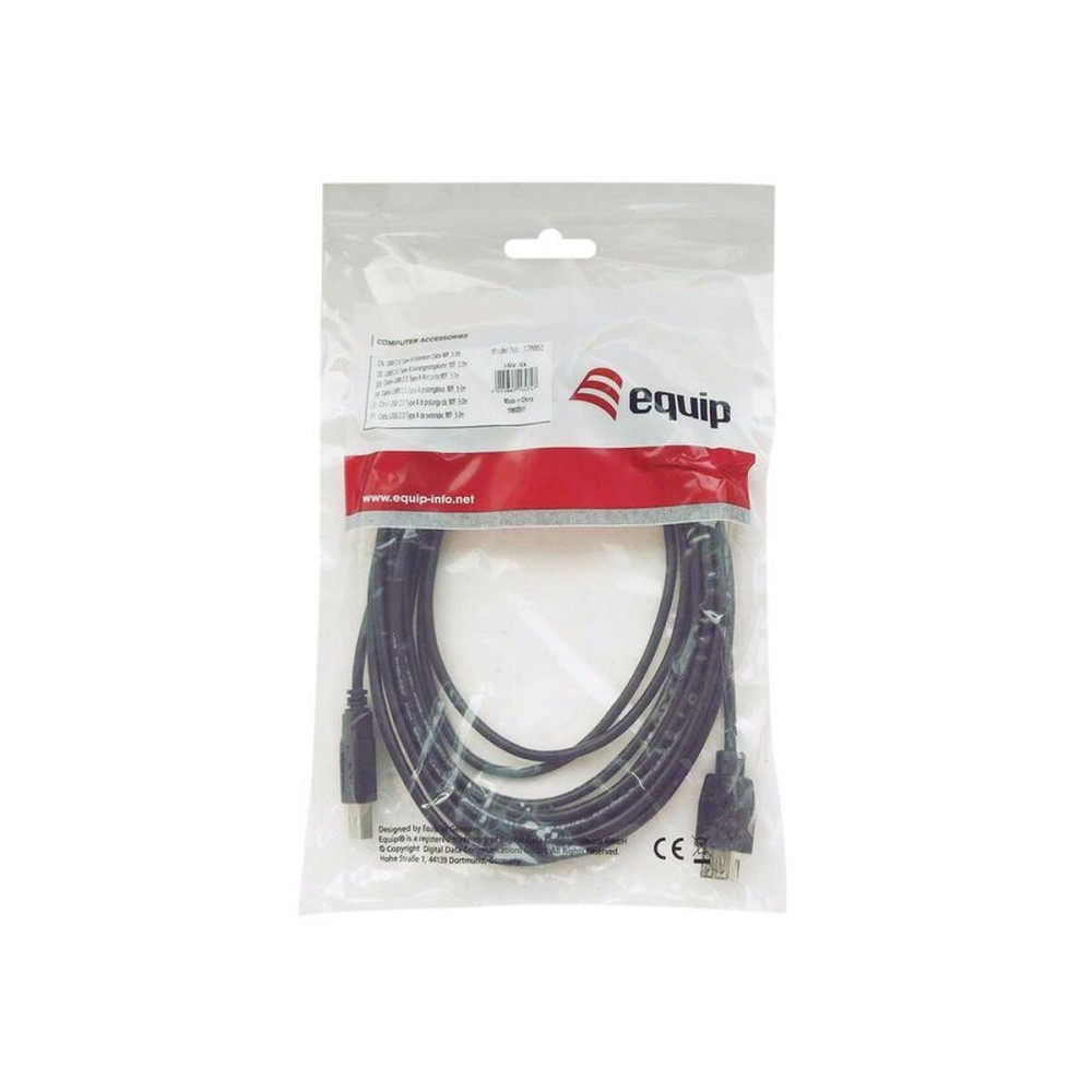 USB Cable Equip 128864 Black 2 m