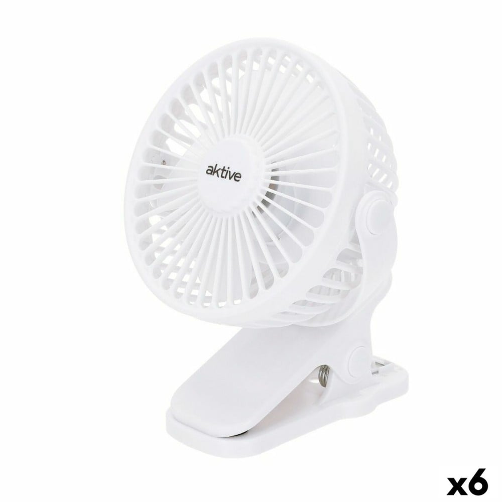 Wiederaufladbarer Schreibtischventilator Aktive (6 Stück)