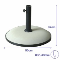 Marbueno Basis Sonnenschirm Beton 50x37 cm 25KG Weiß Garten, Pool, Terrasse 10453