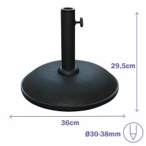 Marbueno Sonnenschirmbasis Rund Beton 36x29,5 cm 11KG Schwarz Garten, Pool, Terrasse