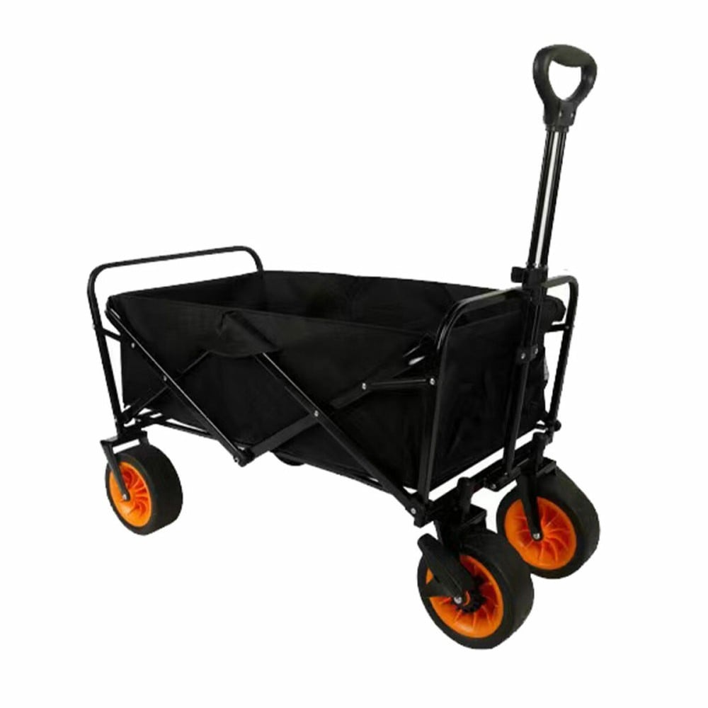 Marbueno Faltbarer Multifunktionswagen Stahl 200 KG Schwarz Garten Strand Camping 86X50X59 cm