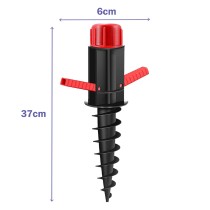 Marbueno Pincho Parasol Kunststoff Schwarz 37x6x6 cm Strand und Garten 10505