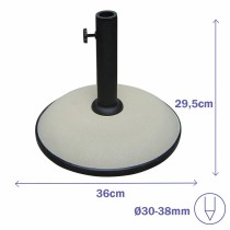 Marbueno Sonnenschirmbasis Rund Beton 36x29,5 cm 11KG Weiß Garten, Pool, Terrasse