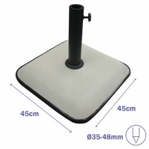 Marbueno Base Schirm Quadrat Beton 45X45X7,3 cm 25KG Weiß Garten, Pool, Terrasse