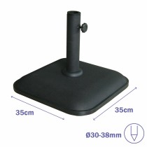 Marbueno Sonnenschirmbasis Quadrat Beton 35X35X5,2 cm 11KG Schwarz Garten 10455