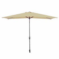 Marbueno Sonnenschirm Stahl 8 Streben 200x300 cm Polyester Braun Garten 10492