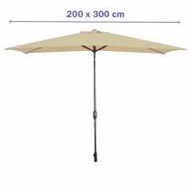 Marbueno Parasol Acier 8 Tiges 200x300 cm Polyester Marron Jardin, Piscine 10492