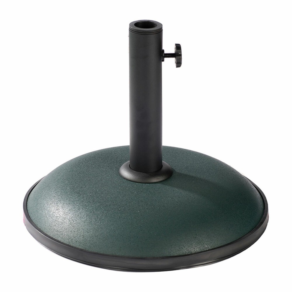 Marbueno Sonnenschirmbasis Rund Beton 36x29,5 cm 11KG Grün Garten, Pool, Terrasse 10443