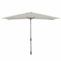 Marbueno Sonnenschirm Stahl 8 Streben 200x300 cm Polyester Weiß Garten, Pool, Terrasse