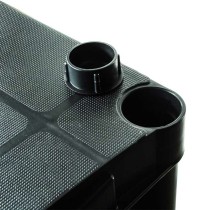 Marbueno Regale 4 Böden Kunststoff Schwarz 61x31x131 cm Garten 10537