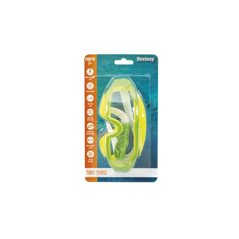 Masque de Plongée Junior Bestway Correa Silicone Couleurs Assorties Antibuée +7 Ans 