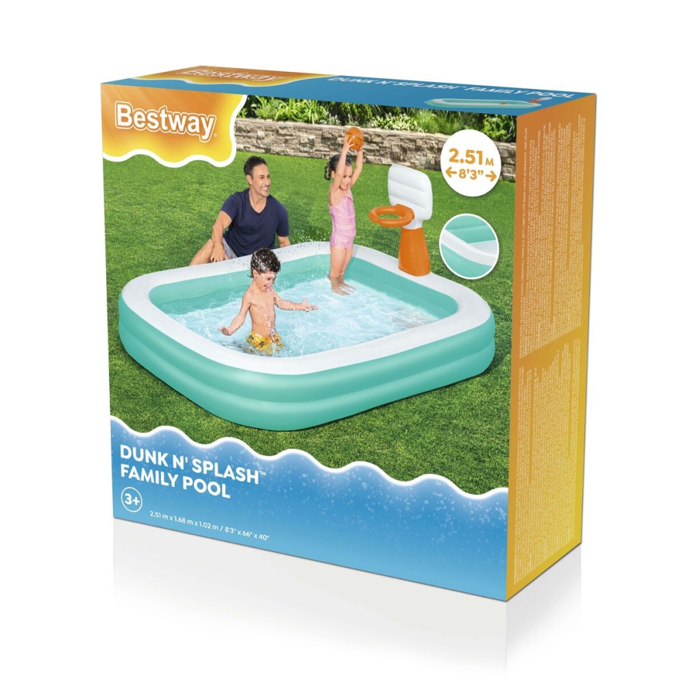 Bestway Kinderpool Aufblasbar Basketballspiel 251x168x102 cm +3 Jahre Garten 54445